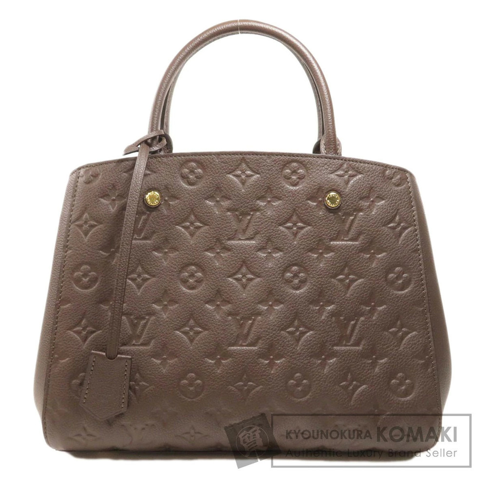 Louis Vuitton Montaigne Tote Bag Monogram Empreinte Leather Brown
